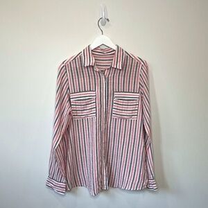 Seven7 Striped Multicolor Button Up